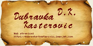 Dubravka Kašterović vizit kartica
